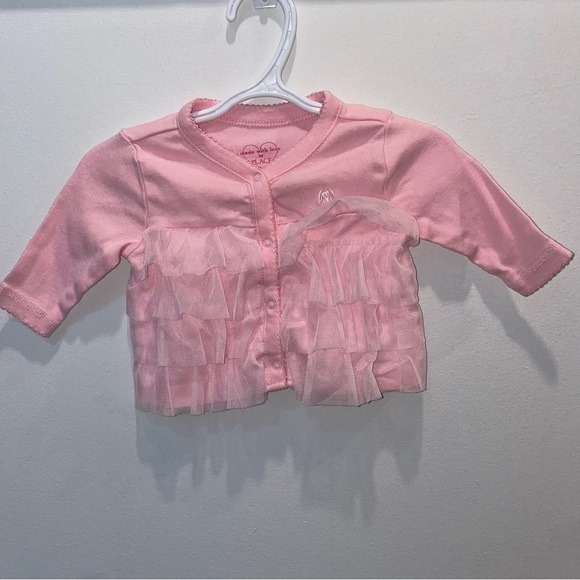 5/$15 Place Pink Ruffled Button Down Shirt - Picture 1 of 6